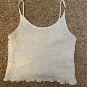 White cropped tank top